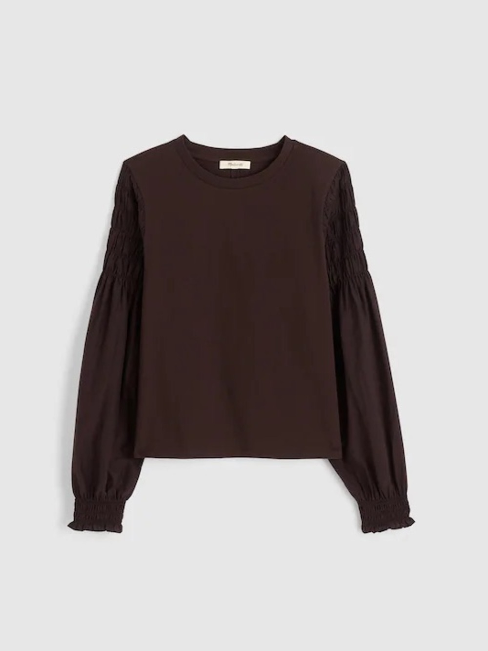 Madewell Smocked Long-Sleeve Tee
